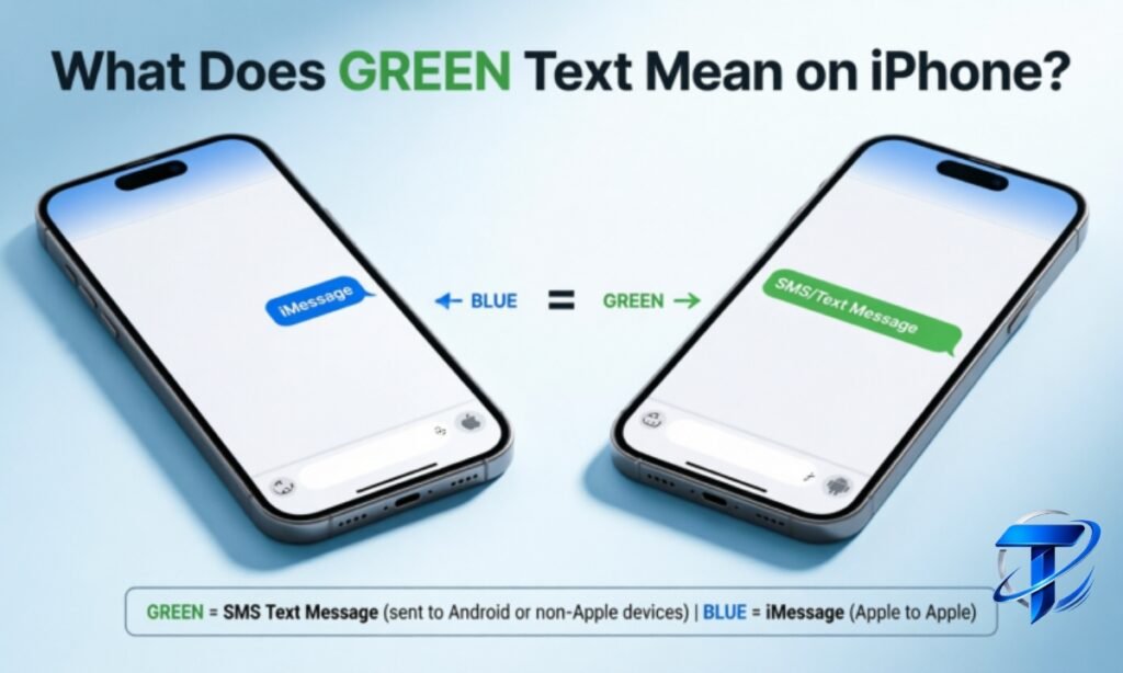 What Does Green Text Mean on iPhone