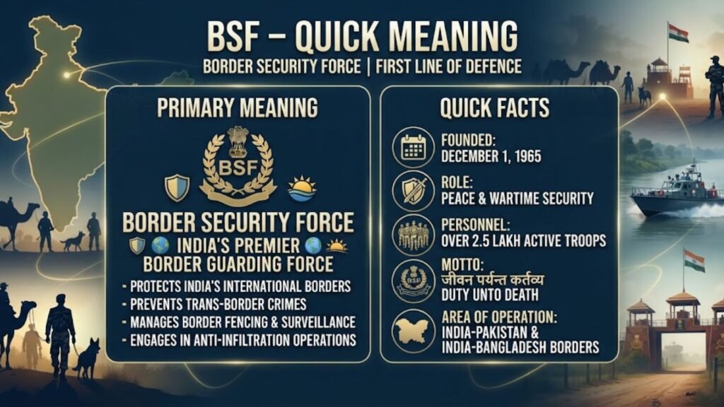 BSF – Quick Meaning