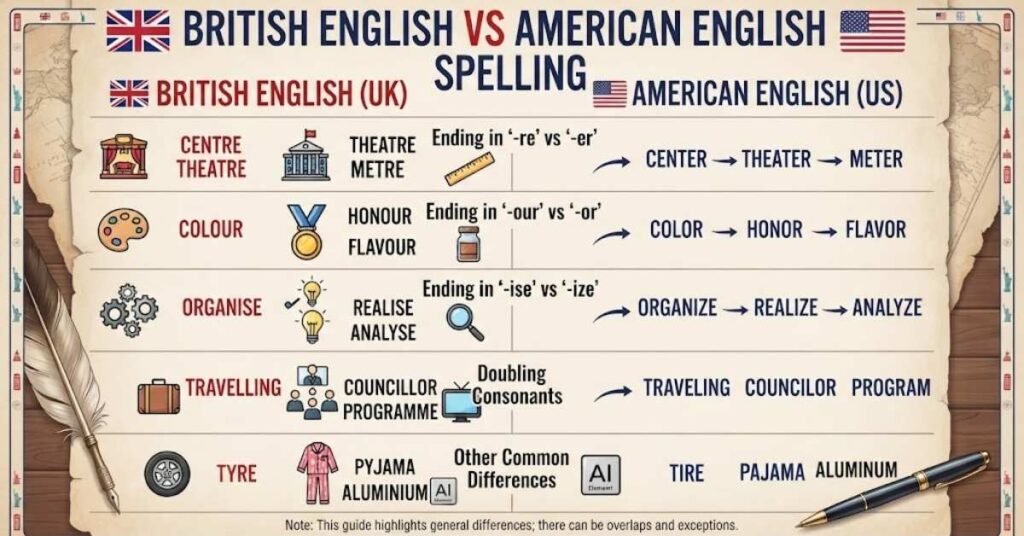 British English vs American English Spelling