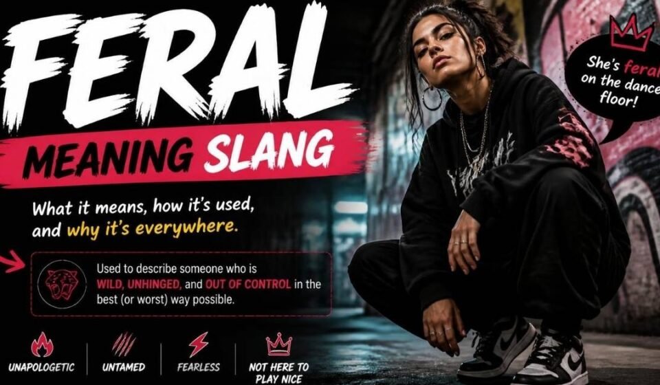 feral meaning slang